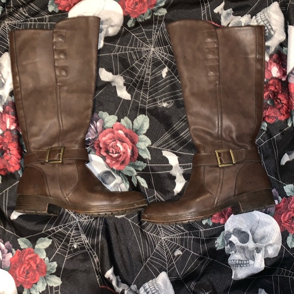 boc | Shoes | Boc Womens Saddler Brown Leather Kneehigh Boots Shoes 8 ...